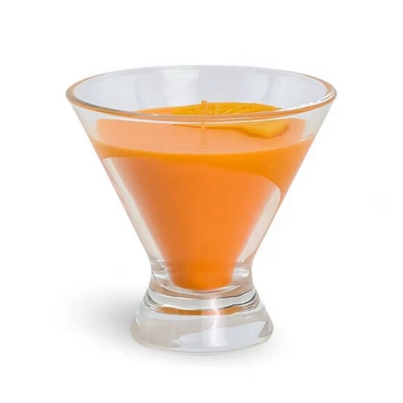 Set Of 2 - Cocktail Martini Glass Scented Candles - Bullseye's Playground - Picture 7 of 11